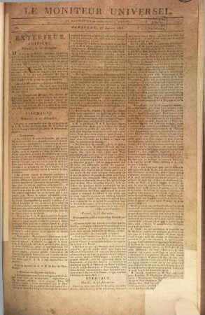 Le moniteur universel. 54. 1815, Jan. - Juni
