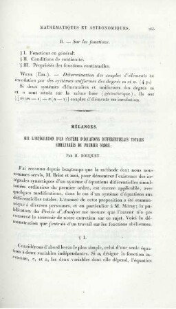 Mèlanges.