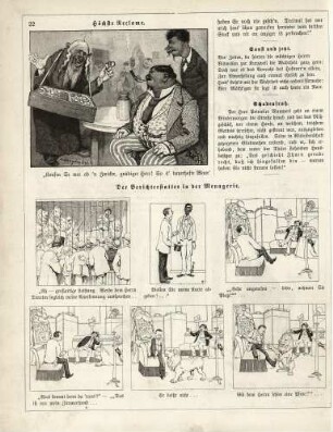 "Höchste Reclame" "Der Berichterstatter in der Menagerie"