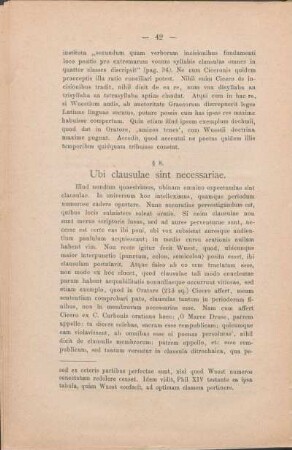 § 8. Ubi clausulae sint necessariae.