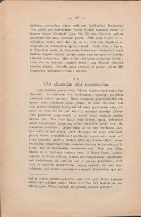 § 8. Ubi clausulae sint necessariae.
