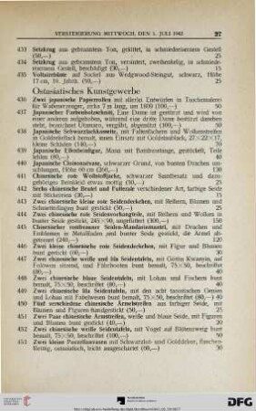 Ostasiatisches Kunstgewerbe (Nr. 436-453)