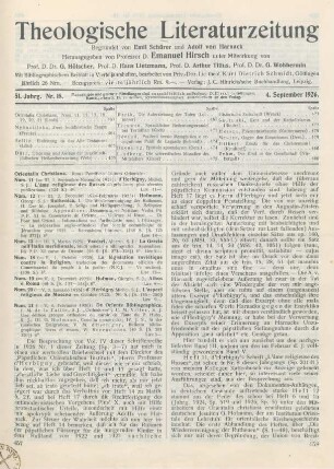 457-464 [Rezension] Orientalia Christiana. Vol. V, 4 = Num. 21: De Oriente Bibliographica. I. - VI