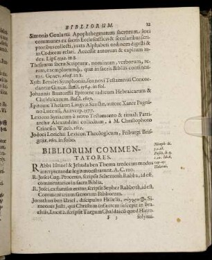 Bibliorum Commentatores