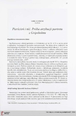 73: Pierścień i nić. Próba atrybucji portretu z Gripsholmu