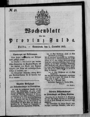 Nr. 48, Ausgabe vom 2. Dezember 1843