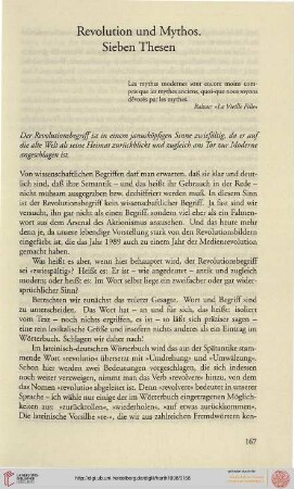Revolution und Mythos. Sieben Thesen