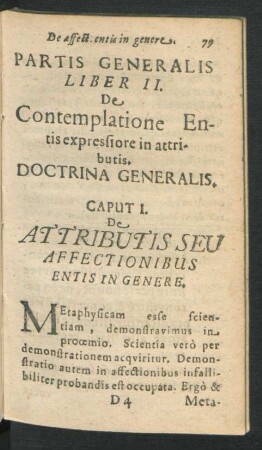 Liber II. De Contemplatione Entis expressiore in attributis.