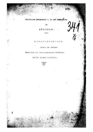 1923/24: Jahresbericht Schuljahr ... - 1923/24