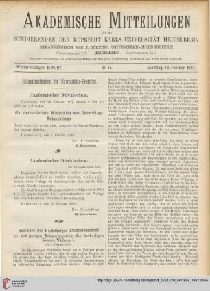 Nr. 15 (13. Februar 1897)