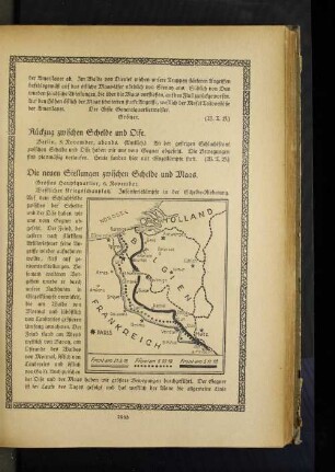 Die neuen Stellungen zwischen Schelde und Maas.