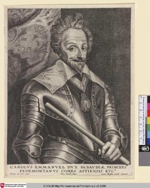Carolus Emmanuel [Porträt des; Carlo Emanuele, Duke of Savoy; Portret van Karel Emanuel I]