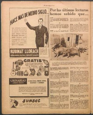 Por las últimas lecturas hemos sabido que...