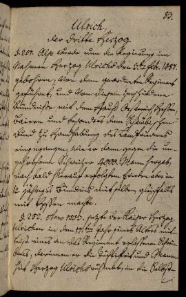 83-142, Ulrich, der Dritte Herzog