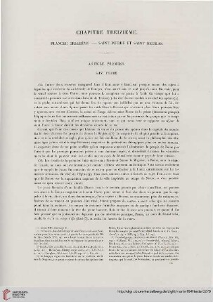 Chapitre treizième - Planches treizième - Saint Pierre et Saint Nicolas