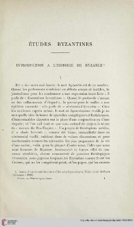 Introduction a l’histoire de Bycance