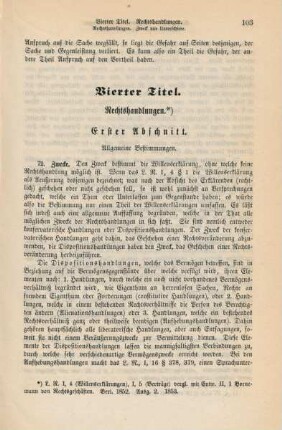 Vierter Titel. Rechtshandlungen.