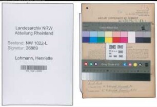 Entnazifizierung Henriette Lohmann , geb. 06.04.1898 (Gastwirtin)
