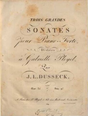 Trois grandes sonates pour piano-forte : oeuv. 35