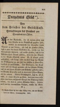 Dreyzehntes Stück