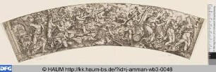 Die sieben Freien Künste, von Bacchus und Pluto verfolgt, Kreissegment