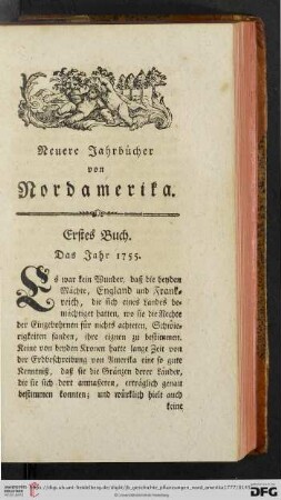 Erstes Buch: Das Jahr 1755