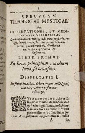 Dissertatio I. - Dissertatio VIII.