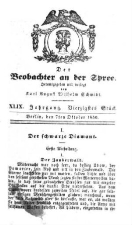 40. Stueck, 7. Oktober 1850