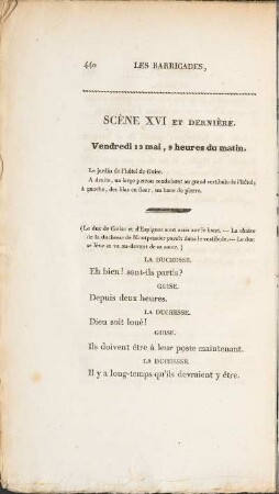 Scene XVI. Vendredi 13 mai, 9 heures du matin
