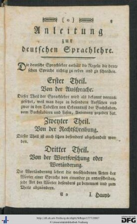 Dritter Theil. Von der Wortforschung oder Wortänderung.