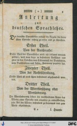 Dritter Theil. Von der Wortforschung oder Wortänderung.