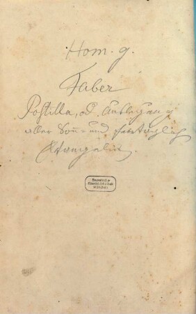 Postilla Das ist, Christliche, kurtze vnd richtige Außlegungen der Sontags Episteln vnd Euangelien