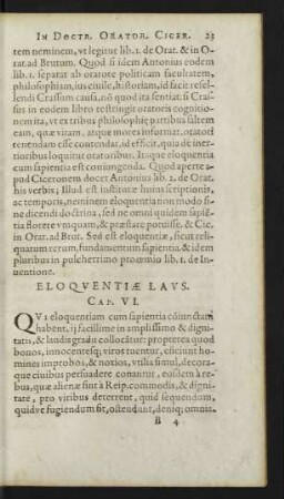 Eloquentiae Laus. Cap. VI.