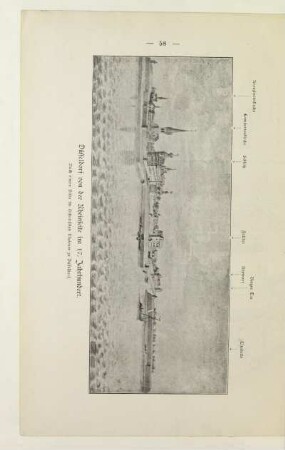 Düsseldorf von der Rheinseite im 17. Jahrhundert