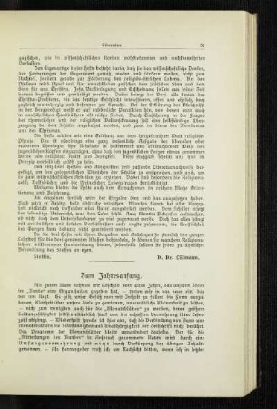 Zum Jahresanfang