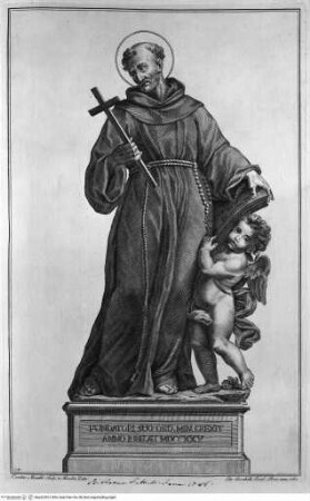 Le statue de' dodici apostoli esistenti nella Basilica Lateranense scolpite da celebri autori, San Pietro in Vaticano, der heilige Franziskus