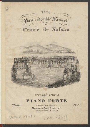 Pas redoublé Favori : arrangé pour le Piano Forté