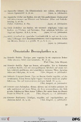 Ostasiatische Bronzeplastiken (Nr. 725-742)