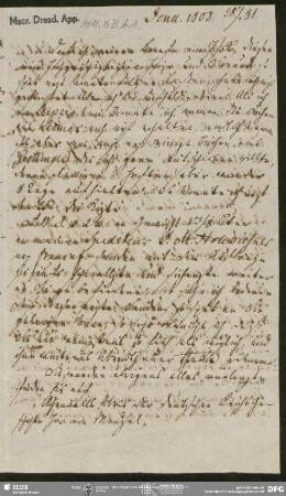 Eigenh. Brief von Carl Friedrich Ernst Frommann an August Wilhelm von Schlegel, Jena, 28.04.1808