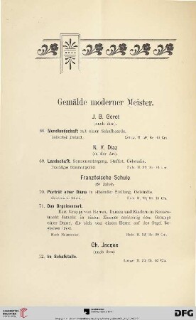 Gemälde moderner Meister (Nr. 68-76)