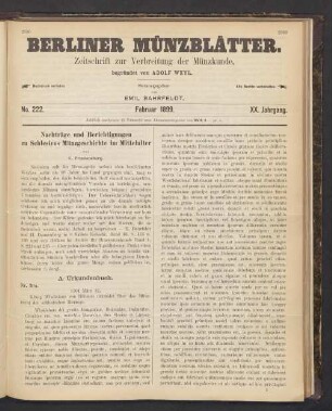 No. 222. Februar 1899