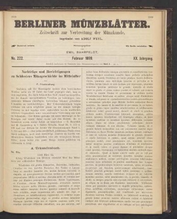 No. 222. Februar 1899