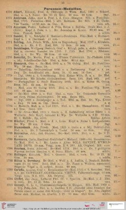 Personen-Medaillen (Nr. 1770 - 1897)