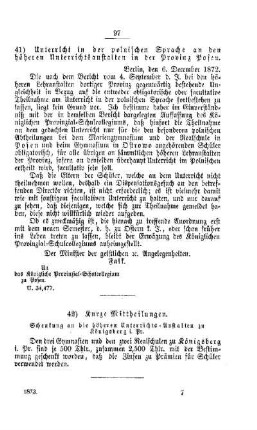 Kurze Mittheilungen : [III. Gymnasien und Realschulen]