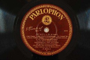 Othello : 1. Akt, Finale, Duett Othello - Desdemona: "Da brannt' im dunklen Antlitz"; (Eddio vedea fra le tuc tempie oscure); II. Teil / (G. Verdi)