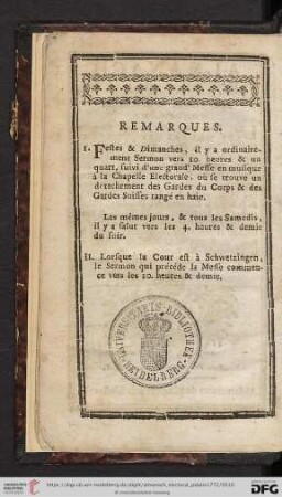 Remarques