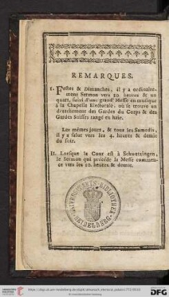 Remarques