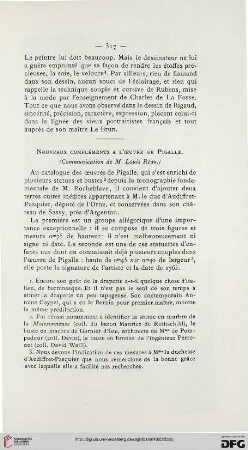 Nouveaux compléments à l'oeuvre de Pigalle