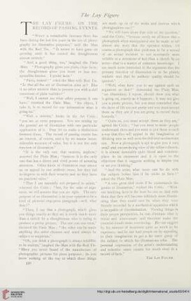 The Lay Figure: On the record of passing events