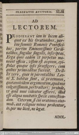 [Praefatio Auctoris] Ad Lectorem